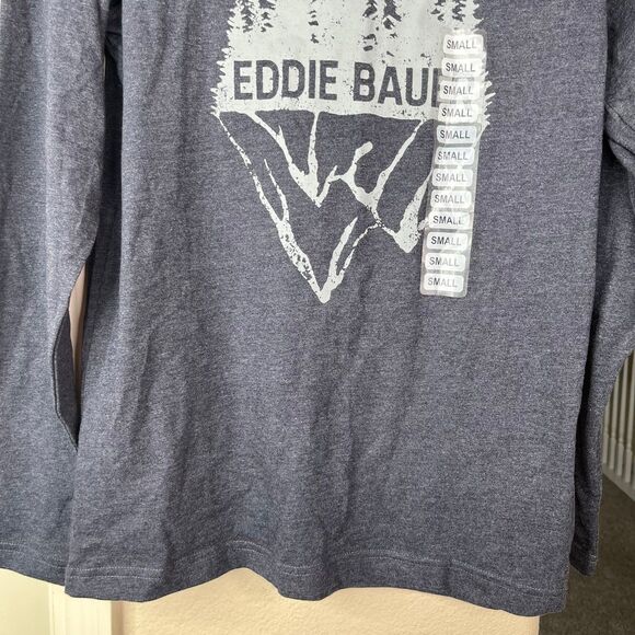Eddie Bauer Men's Graphic Long Sleeve Tee Size S Sky Captain Reflections #711 - Picture 4 of 8